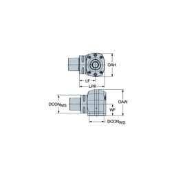 C5-L-C4 Coromant CaptoⓇ 90° Reduction Adaptor thumbnail-0