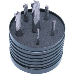 Carbide Plain Shank Slot Drill Sets - 6 Piece  thumbnail-3