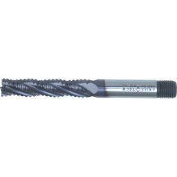 HSS-Co 8% Threaded Shank Coarse Pitch Roughing End Mills: Series 43, Long - Uncoated thumbnail-2