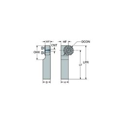 570-32LF Rectangular Shank To CoroTurnⓇ SL Adaptor
 thumbnail-0