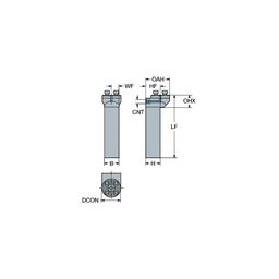 570-32NG Rectangular Shank To CoroTurnⓇ SL Adaptor
 thumbnail-0