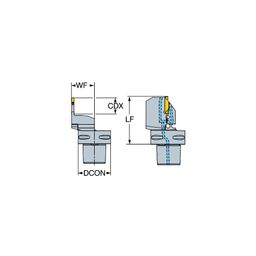 C5-LF123E CoroCutⓇ 1-2 Cutting Unit For Parting And Grooving thumbnail-0