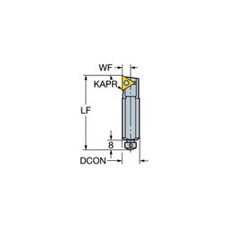 R141 0 CoroTurnⓇ 107 Cartridge For Turning
 thumbnail-0