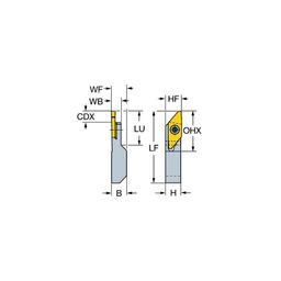 QS-SMALL/R CoroCutⓇ XS QS Shank Tool For Parting And Grooving
 thumbnail-0