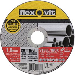 Steel & stainless steel flat ultra thin cutting disc Flexovit thumbnail-1