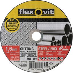 Steel & stainless steel flat ultra thin cutting disc Flexovit thumbnail-2