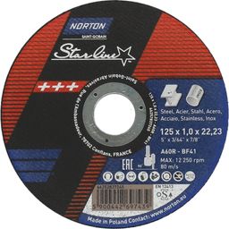 STEEL/INOX FLAT ULTRA THIN CUTTING DISC Norton STARLINE thumbnail-2