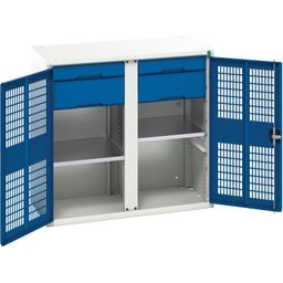 Verso Mid-Partition PPE And Janitorial Cupboards With Ventilated Doors thumbnail-0