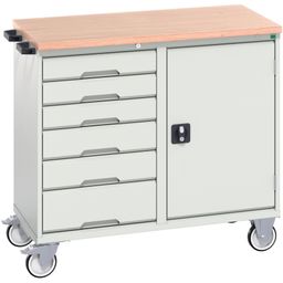 Verso Maintenance Trolleys With 6 Drawers & 1 Cupboard - MPX Worktop thumbnail-0