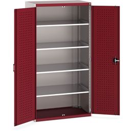 Cubio SMF-106 Cupboards With Perfo Doors & 4 Shelves thumbnail-0