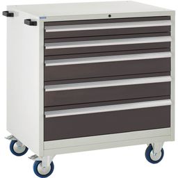 Mobile Euroslide 5 Drawer 2x100mm, 2x150mm, 1x200mm thumbnail-1