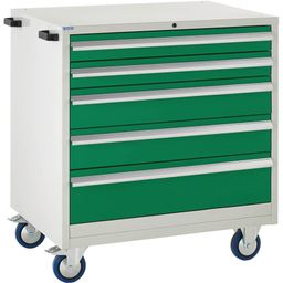 Mobile Euroslide 5 Drawer 2x100mm, 2x150mm, 1x200mm thumbnail-2