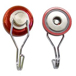 Neodymium Shallow Pots Magnet with Swivel Hook, Various Colours thumbnail-4