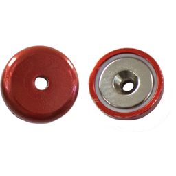 Coloured Neodymium Shallow Pot Magnets with Countersunk Hole thumbnail-3