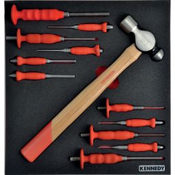 12 Piece Punch and Hammer Set in Tool Control 2/3 With Foam Inlay.
 thumbnail-0