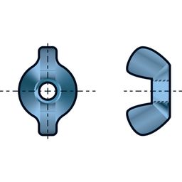 Steel Wing Nuts BZP - Metric - DIN 314 thumbnail-0