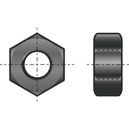 Hexagon Nut, BSF - Steel - Grade A - DIN 934 thumbnail-0