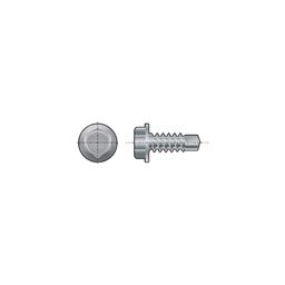 Self Drilling Screw, Metric - BZP (Bright Zinc Plated) - Hexagon Washer Head - DIN 7504 K thumbnail-2