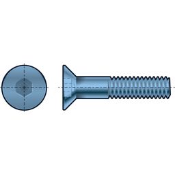 Socket Head Countersunk Screw, Metric - Steel - Grade 10.9 - BZP - DIN 7991 thumbnail-0