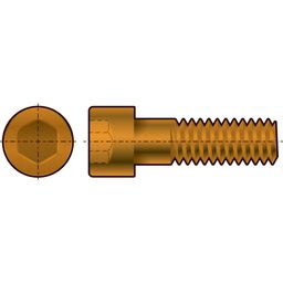 Socket Head Cap Screw, Metric - Steel - Grade 8.8 - ZY (Zinc Yellow Passivated) - DIN 912 thumbnail-0