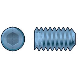 Socket Set Screw, Metric - Steel - BZP - Grade 14.9 - Cup Point - DIN 916 thumbnail-0