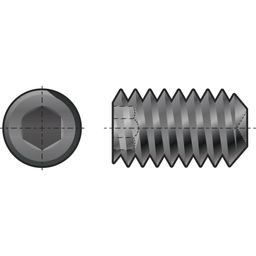 Socket Set Screw, UNF - Steel - Grade 14.9 - Knurled Cup Point - DIN 916 thumbnail-0