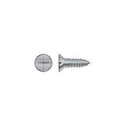 Woodscrew, Self Tapping - Brass - Grade Cu2/Cu3 - Nickel Plated - Slotted -Countersunk Flat Head Screw - DIN 97 thumbnail-0