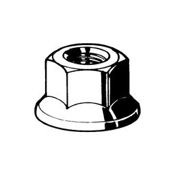 Hexagon Nuts With Flange - Metric - Steel - Z&Y (Zinc Yellow Passivated) - Grade 8 - DIN 6923 thumbnail-0