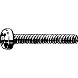 Machine Screw, Metric - Steel - ZBP (Zinc Black Passivated) - Grade 4.8  - Cross Recessed Raised Cheese Head Screw - DIN 7985 - H  thumbnail-0