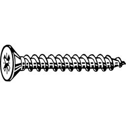 Woodscrew, ST (Self Tapping) - BZP (Bright Zinc Plate) - Pozi - Countersunk Chipboard Screw thumbnail-0