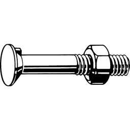 Nib Bolt, Metric - Steel - Grade 4.6 - Flat Countersunk with Nut -  DIN 604/555 thumbnail-0