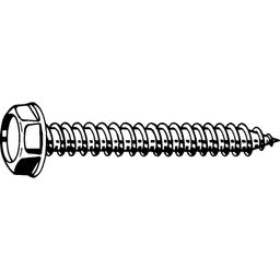 Self Tapping Screw, Metric - BZP (Bright Zinc Plated) - Hexagon Washer Faced Head - DIN 6928 C thumbnail-0