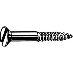 Woodscrew, Self Tapping - Brass - Grade Cu2/Cu3 - Slotted -Countersunk Flat Head - DIN 97 thumbnail-1