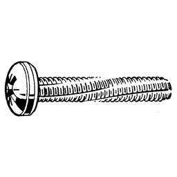 Machine Screw, Metric - Steel - BZP (Bright Zinc Plated) - Cross Recessed Raised Cheese Head Thread Cutting Screw - DIN 7516 AE - H thumbnail-1