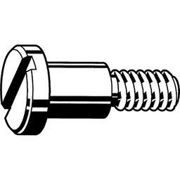 Slotted Pan Head Screw, Metric - A1 Stainless - with Shoulder - DIN 923 thumbnail-1