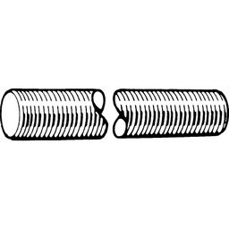 Screwed Studding -  Metric -  Steel BZP (Bright Zinc Plated) - Grade 4.8 - Left Hand Threaded Rod - DIN 976-1A thumbnail-3