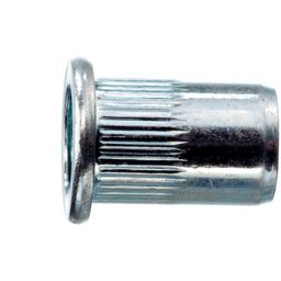 Rivet Nut, Metric - Steel - Large Head Knurled - Splined Body thumbnail-3