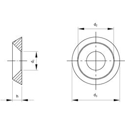 Turned Cup Washer - Metric - A1 Stainless Steel  thumbnail-1