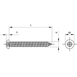 Security Self Tapping Screw, Metric - A2 Stainless - Button TX Pin Head - DIN 7987 thumbnail-1