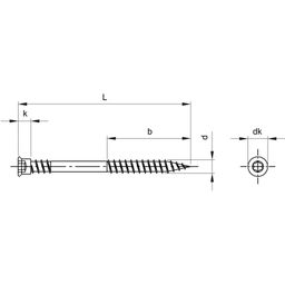 Woodscrew, ST (self Tapping) - A4 Stainless - Terrace Screw With Cylindrical Head thumbnail-1