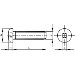 Socket Head Button Screw, BSW - Steel - Grade 10.9 - ISO 7380-1 thumbnail-3