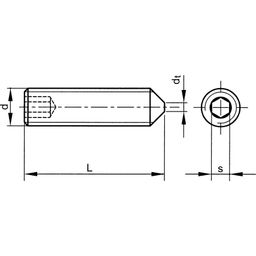 Socket Set Screw, Metric - A4 Stainless - Grade 70 - Cone Point - DIN 914 thumbnail-1