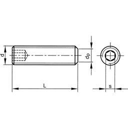 Socket Set Screw, Metric - Steel - BZP - Grade 14.9 - Flat Point - DIN 913 thumbnail-2