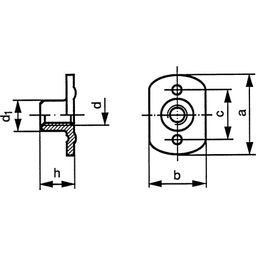 Projection Weld Nuts With Flange  - Metric - A2 Stainless Steel  thumbnail-1