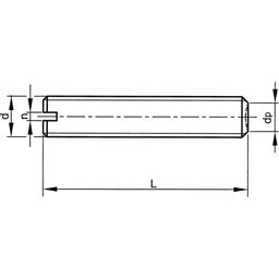 Slotted Set Screw, Metric - A1/A2 Stainless - Flat Point - DIN 551 thumbnail-2