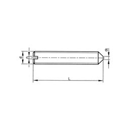 Slotted Set Screw, Metric - A1/A2 Stainless - Cone Point - DIN 553 thumbnail-1