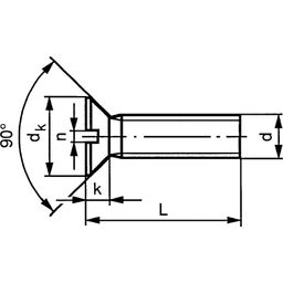 Machine Screw, Metric - Steel -  BZP (Bright Zinc Plated) - Grade 8.8 - Slotted Countersunk Head - DIN 963 thumbnail-2