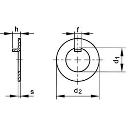 Internal Tab Washer - Metric - Steel - BZP (Bright Zinc Plated) - DIN 462 thumbnail-2