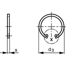 Internal Circlips, Metric - Spring Steel - DIN 472 thumbnail-1