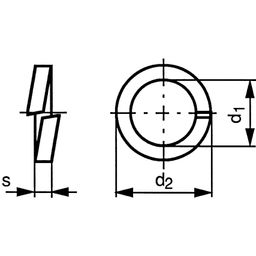 Helical Spring Lock Washers, Metric thumbnail-1